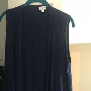 LuLaRoe - Joy Blue/Navy ribbed vest